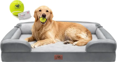Vista 13 de Cama ortopédica impermeable para perros medianos y grandes Beige