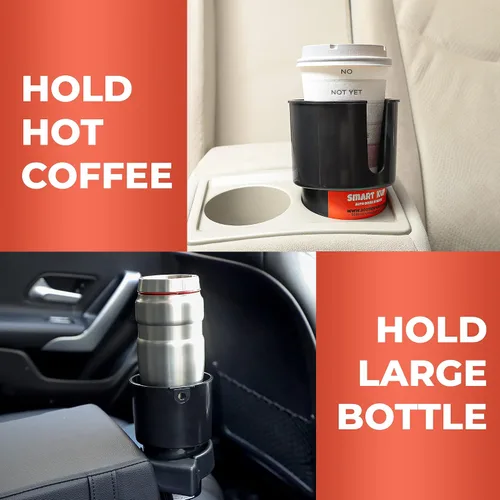 Vista 8 de Expansor de portavasos para automóvil, se adapta a botellas Hydro Flask de 32/40 onzas, Nalgene, Yeti y botellas grandes de hasta 3.8 pulgadas