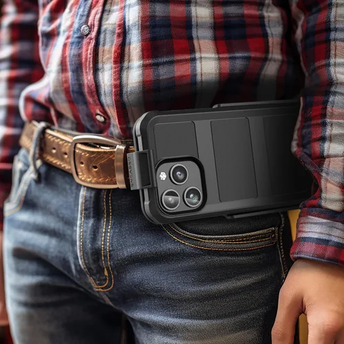 Vista 7 de Encased Falcon Armor - Funda diseñada para iPhone 15 Pro con funda de clip para cinturón, funda ultra protectora a prueba de golpes