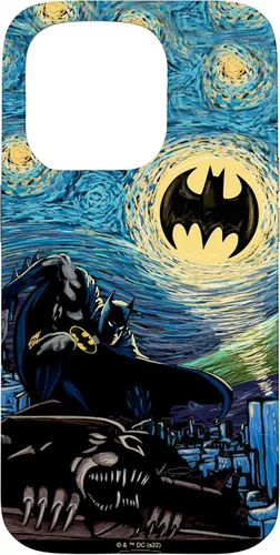 Vista 14 de DC Comics Batman Starry Night Style Painting Case para iPhone 17