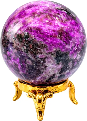 Vista 47 de Amazing Gemstone Bola de cristal de Amazonita con soporte, bolas de meditación de esfera de cristal de 2 pulgadas para brujería y bolas decorativas