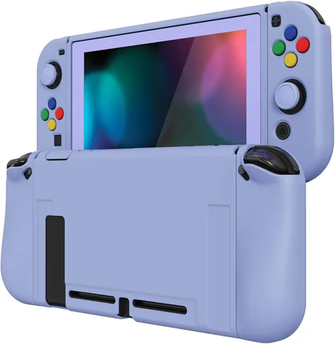 Vista 7 de PlayVital ZealProtect - Funda protectora suave para Nintendo Switch, flexible Joycon funda delgada para Nintendo Switch con protector de pantalla