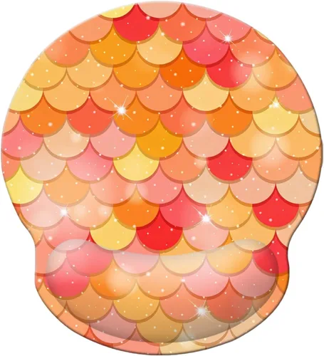 Vista 7 de Alfombrilla ergonómica de espuma viscoelástica para mouse con soporte de muñeca, cómoda alfombrilla acolchada de 9 x 10 pulgadas, alfombrilla