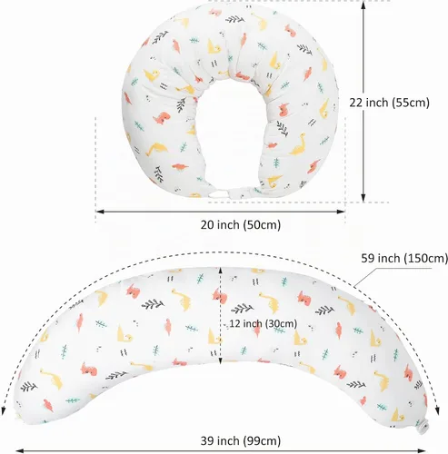 Vista 7 de BYRIVER Almohada de embarazo en forma de C con funda, almohada de rodilla para dormir de lado, rodillas, piernas, dolor de cadera, almohada