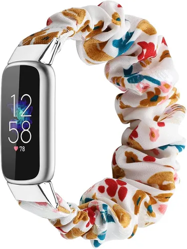 Vista 19 de Correas elásticas compatibles con Fitbit Luxe Bands, pulsera elástica de tela suave de repuesto para Fitbit Luxe Fitness Tracker, pequeña/grande