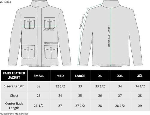 Vista 4 de Victory Outfitters - Chaqueta de piel sintética para hombre, color marrón