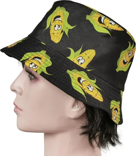 Vista 3 de Sombrero de pescador reversible de doble cara con estampado unisex