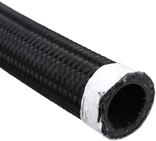 Vista 2 de [Usado] Manguera de línea de combustible 10AN de acero inoxidable con trenzado de nailon para aceite y gas; manguera de línea de combustible de 1