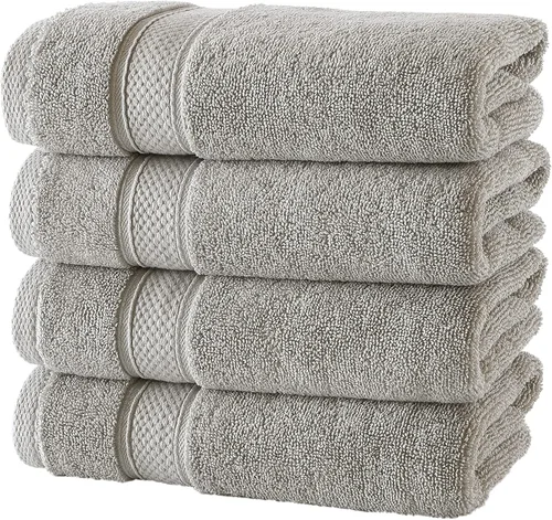Vista 10 de NOVA Luxury Linen - Juego de toallas turcas de calidad de hotel para baño (juego de 4 toallas de mano, beige arena cálida)