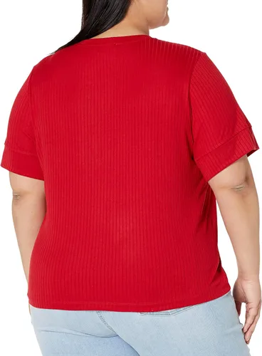 Vista 2 de Tommy Hilfiger Henley de manga 34 acanalada clásica para mujer