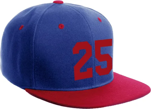 Vista 168 de Número de equipo modificado para requisitos particulares del jugador del color del sombrero del Snapback de la visera plana clásica de la visera