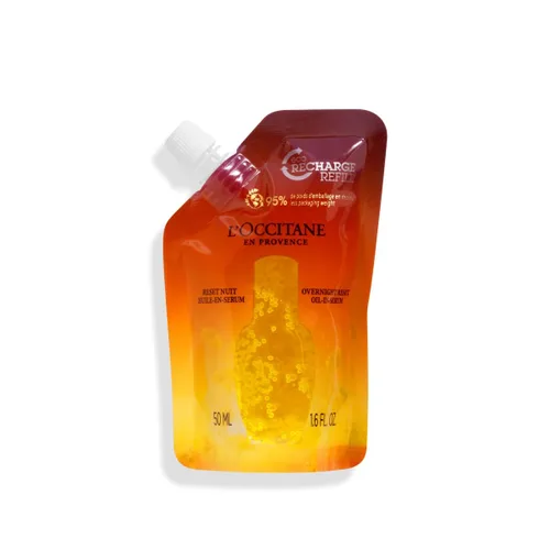 Vista 10 de L'Occitane Immortelle Overnight Restablecer aceite en suero: piel más radiante en 1 noche, líneas finas suaves, revitaliza la piel opaca, ganador