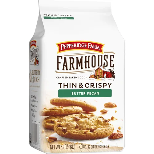 Vista 8 de Pepperidge Farm Farmhouse - Galletas finas y crujientes de mantequilla pecana, bolsa de 5.9 onzas
