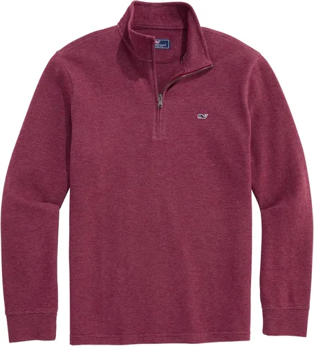 Vista 15 de vineyard vines Suéter con cremallera de un cuarto para hombre Gorra blanca