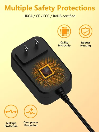 Vista 5 de Adaptador de corriente de 21 W compatible con Alexa Echo de 1ª y 2ª generación, compatible con Echo Show (1ª generación), Fire TV (2.ª generación)