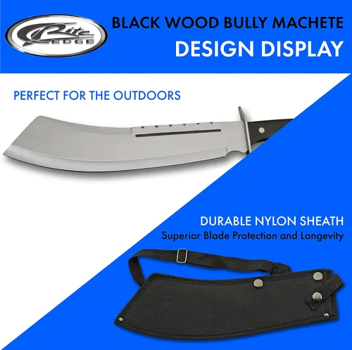 Vista 4 de SZCO Supplies Machete de madera negra de 18.25" (926948-BK)