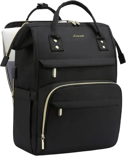 Vista 15 de Mochila para laptop LOVEVOOK para mujer, Negro, Mochilas Daypack