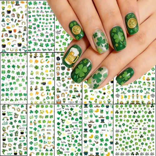 Vista 31 de 8 hojas de calcomanías de uñas de Halloween con diseños de fantasmas lindos, calabaza, araña, telaraña, sangre, llama 3D, autoadhesivas, Otoño
