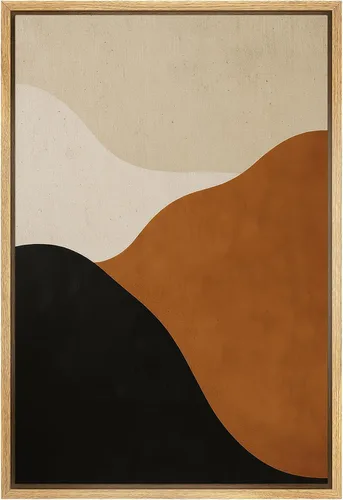 Vista 52 de SIGNFORD Lienzo enmarcado para pared, pinos sepia, bosques, bosques, naturaleza, ilustraciones de área silvestre, arte digital, arte moderno