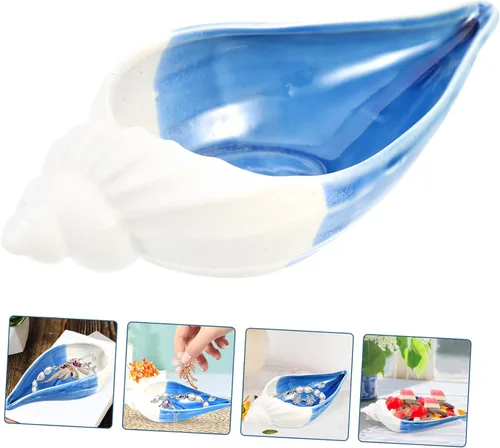 Vista 3 de Unomor 3pcs Tray Ceramic Ring Holder Star Plates Trinket Storage Plate Earring Bowl Earring Organizer Ceramic Serving Platter Trinket Dish Sea Ring
