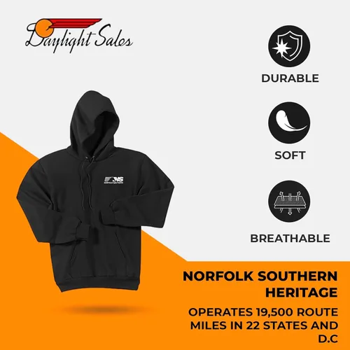 Vista 2 de Daylight Sales Norfolk Southern Thoroughbred - Sudadera con capucha con logotipo 68