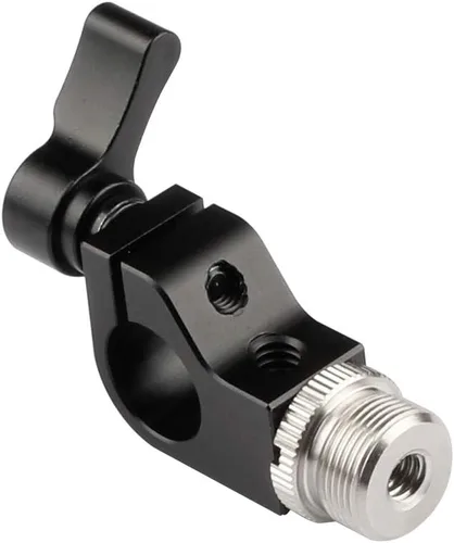Vista 4 de CAMVATE Abrazadera de varilla de 0.591 in con conectores de tornillo de 5/8 "-27 para micrófono - 1938