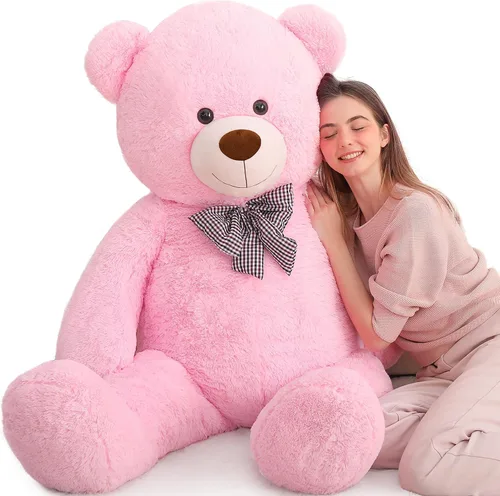Vista 22 de MaoGoLan Oso de Peluche Teddy Gigante, Animal de Peluche Grande de Tamaño Real, 5 Pies, Suave y Esponjoso Gran Regalo de Oso Teddy para Baby Shower