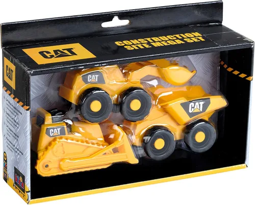 Vista 6 de Klein CAT Caterpillar Construction Site Mega Set, 3 piezas Bulldozer/Hauler/Loader, escala 1:50, edades 18 meses + Multicolor