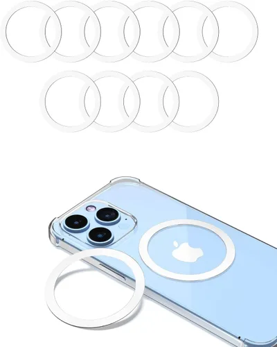 Vista 9 de Anillos adaptadores magnéticos 2 piezas compatibles con MagSafe, para Kindle Pop Socket Magnetic, para accesorios Magsafe y carga inalámbrica