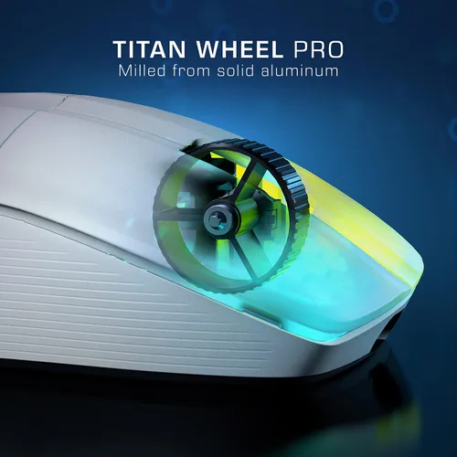 Vista 9 de ROCCAT Kone Pro Air - Mouse inalámbrico para PC para juegos, mouse ergonómico Bluetooth de rendimiento con sensor óptico DPI de 19 K, iluminación