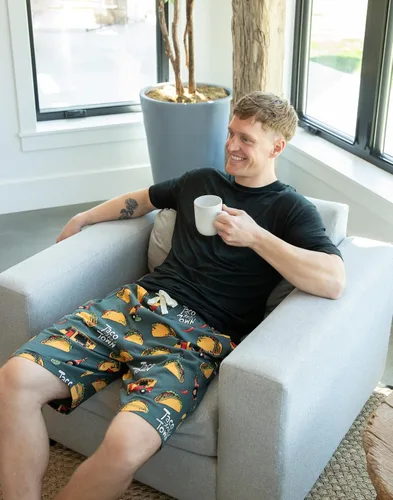 Vista 56 de Lazy One - Pantalones cortos de pijama para hombre, ropa de dormir