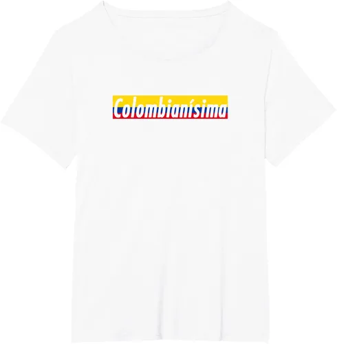 Vista 72 de Camisas Colombianisima Colombia para mujer Bandera de Colombia, Negro, S