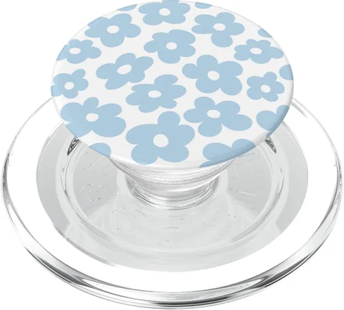 Vista 8 de PopSockets PopSockets intercambiables con flores de color azul claro