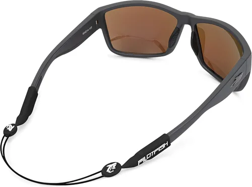 Vista 14 de Pilotfish - Correa ajustable sin cola para retenedor de lentes: para lentes de sol, lentes y gafas, Naranja (Blaze Orange), 14 pulgadas