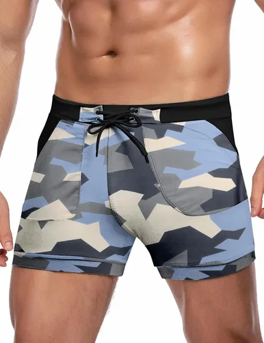 Vista 30 de COOFANDY Trajes de baño para hombre Slip de natación sexy Traje de baño de pierna cuadrada Traje de baño Short de natación Traje de baño con 4
