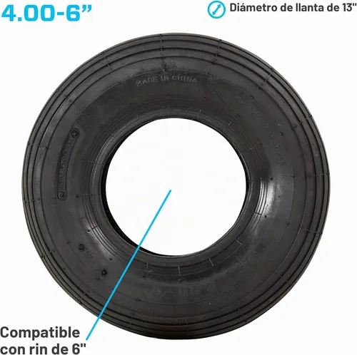 Vista 3 de Marathon 4.00-6" Llanta de rueda de repuesto neumática y tubo