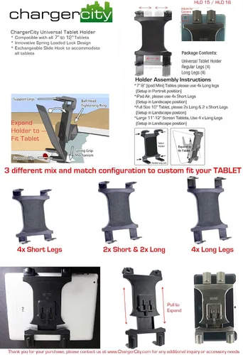 Vista 6 de Soporte para micrófono de micrófono de 4 vías de ajuste de aleación de aluminio, soporte para tableta, soporte para iPad Pro Air Mini Galaxy Tab