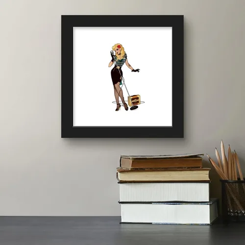 Vista 5 de Trends International Gallery Pops DC Comics Bombshells - Black Canary - Póster de pared de figura de pinup, 12 x 12 pulgadas, versión de marco negro