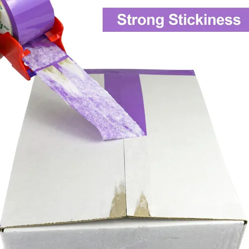 Vista 7 de BOMEI PACK Cinta de embalaje resistente para envíos morada 2.4mil x 2 in x