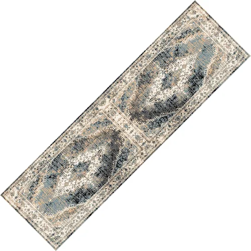 Vista 2 de MICRODRY Alfombra de pasillo, diseño de perfil bajo para un aspecto elegante y sin volumen. Lavable a máquina, resistente a las manchas Inez