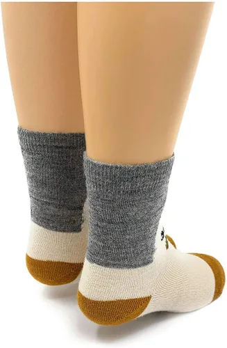 Vista 2 de WARRIOR ALPACA SOCKS - Calcetines de lana de alpaca para bebé, familia feliz, para adultos, adolescentes y niños