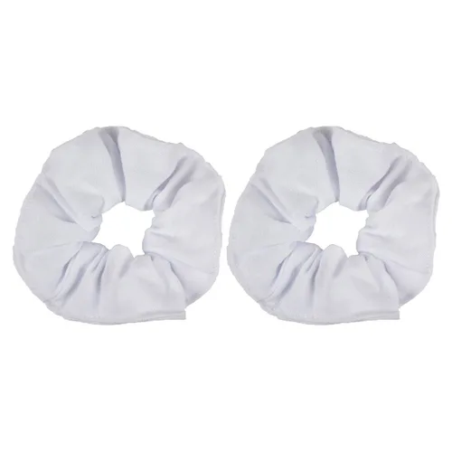 Vista 33 de Set of 2 Large Solid Scrunchies (Beige)