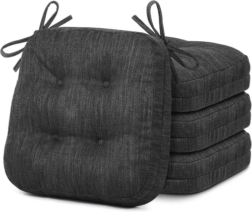 Vista 33 de Shinnwa Juego de 2 cojines para silla de comedor, cojines para silla de cocina de espuma viscoelástica de doble capa, almohadillas de asiento