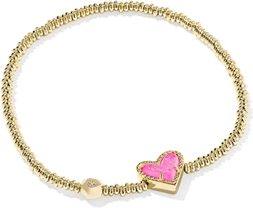 Vista 8 de Kendra Scott Pulsera elástica de corazón Ari, joyería de moda para mujer