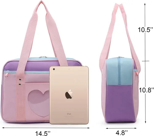 Vista 3 de RAINBOW SMILE Ita Bag Heart Messenger Japanese Bag Kawaii Large Anime Shoulder Handbags