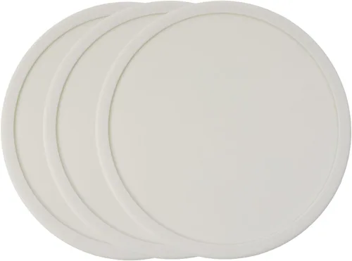 Vista 18 de ONLYKXY 3 posavasos de silicona de 3.93 pulgadas, posavasos redondos para bebidas, café, té (negro)