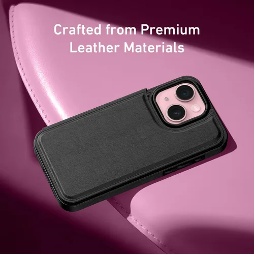 Vista 4 de FUNMIKO Funda tipo cartera para iPhone 13 con tarjetero, bloqueo RFID, protección de grado militar y obras de arte impresas con rayos UV, cierre