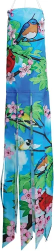Vista 14 de In the Breeze 5072 — Birdhouse Garden 40 pulgadas Windsock — Decoración colorida para colgar al aire libre