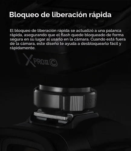 Vista 5 de Godox XProII-S - Transmisor de disparador de flash inalámbrico para cámaras Sony, 2.4G TTL-Convertidor manual HSS 1/8000S función Bluetooth, bloqueo