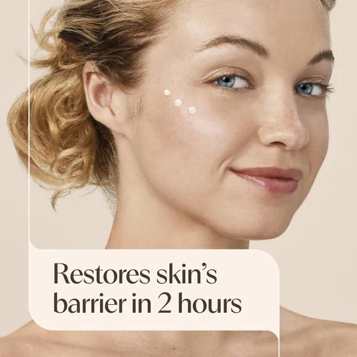 Vista 3 de Aveeno Calm + Restore Triple Oat Suero Facial Hidratante para pieles sensibles, suave y ligero que suaviza instantáneamente la piel,